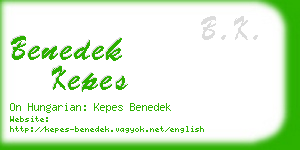 benedek kepes business card